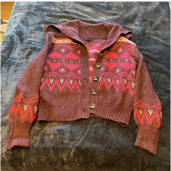 Who What Wear Patterned Knit Cardigan - Picture 1 of 6